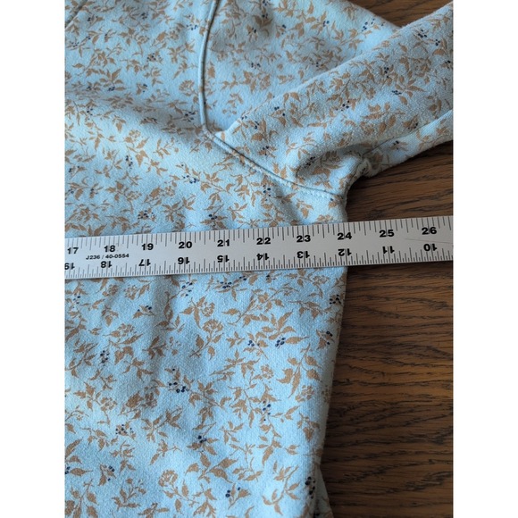 Classic Elements Long Sleeve Sweatshirt Pearl Snap Powder Blue Plus Sz 16-18W - Picture 3 of 7